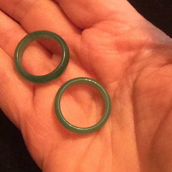 Genuine Jade Band Style Ring - Picture 4 of 7